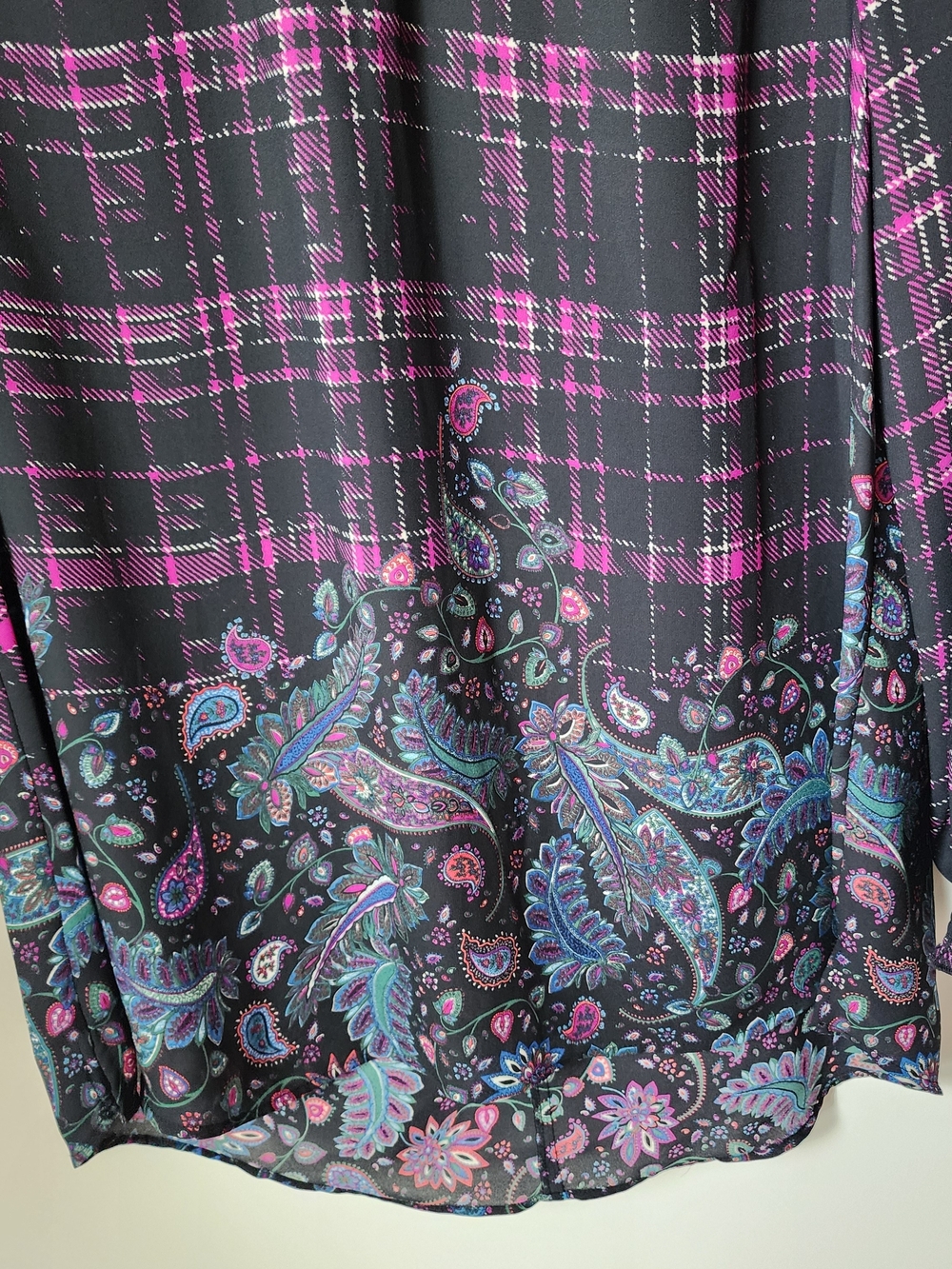 Plaid Paisley Tunic Blouse - Picture 11 of 11
